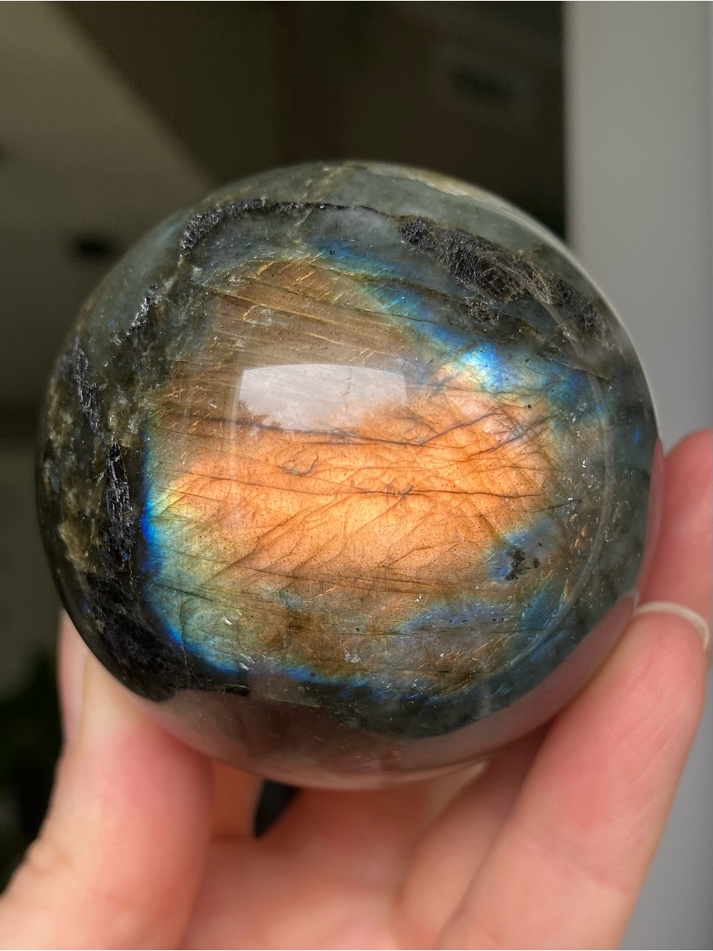 ✨ 2.22” High-Grade Labradorite Sphere ✨